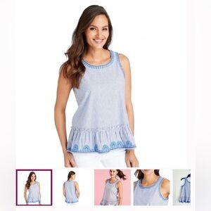 Vineyard Vines size medium Navy and White Striped Tank Top